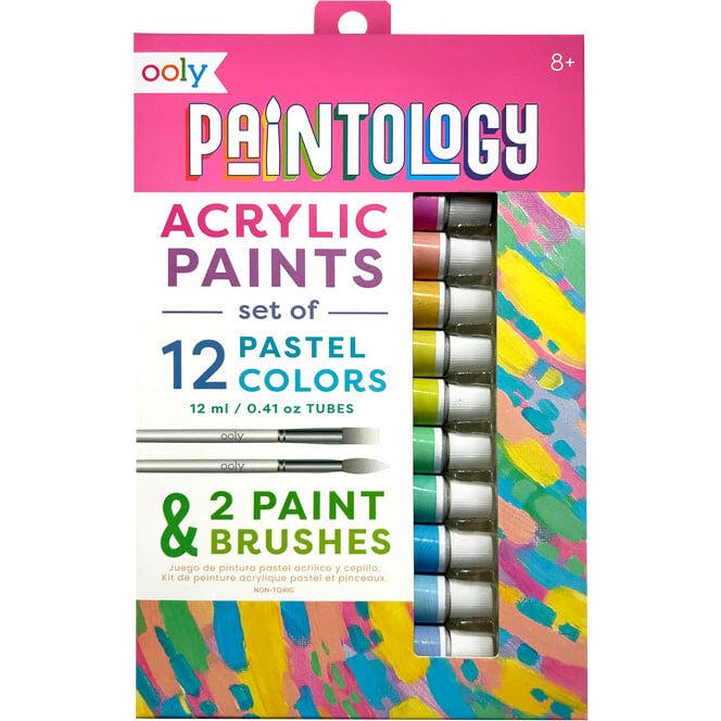 Paintology Acrylic Paints Set - Pastel Colors - Set of 12