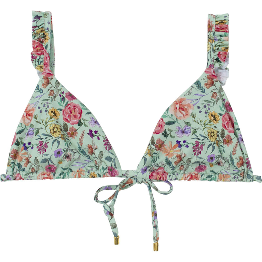 Women'S Julia Ruffle Triangle Bikini Top, Florals