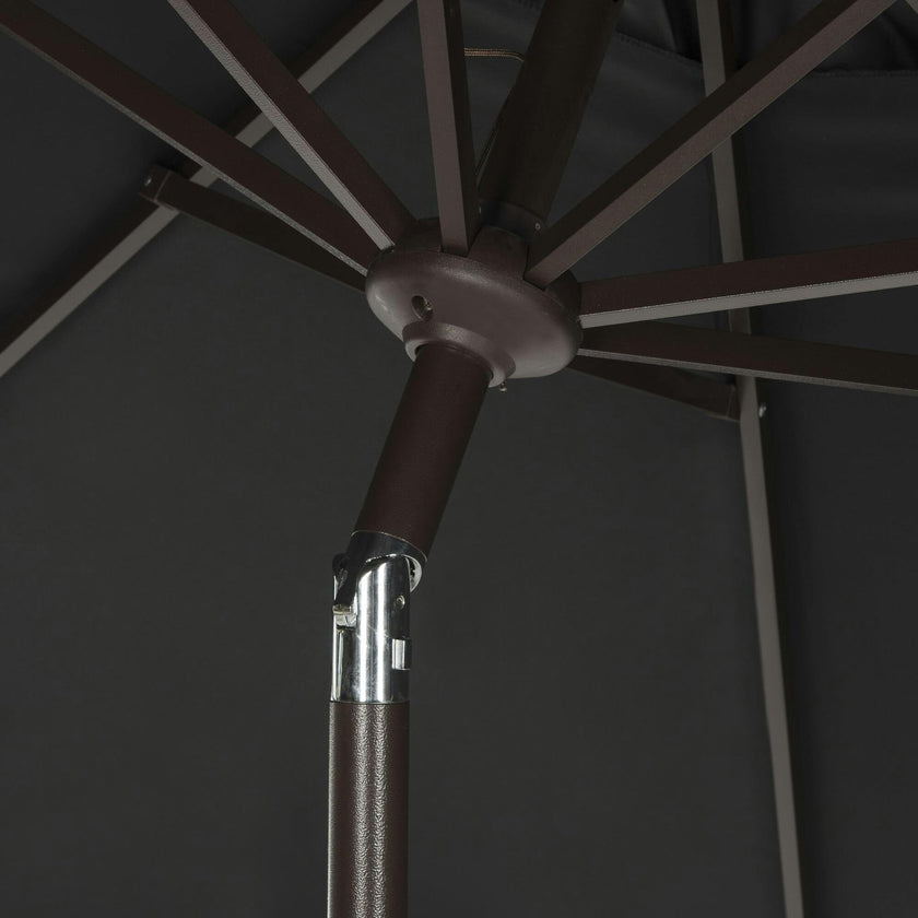 UV-Resistant Zimmerman 9' Crank Push-Button Tilt Umbrella
