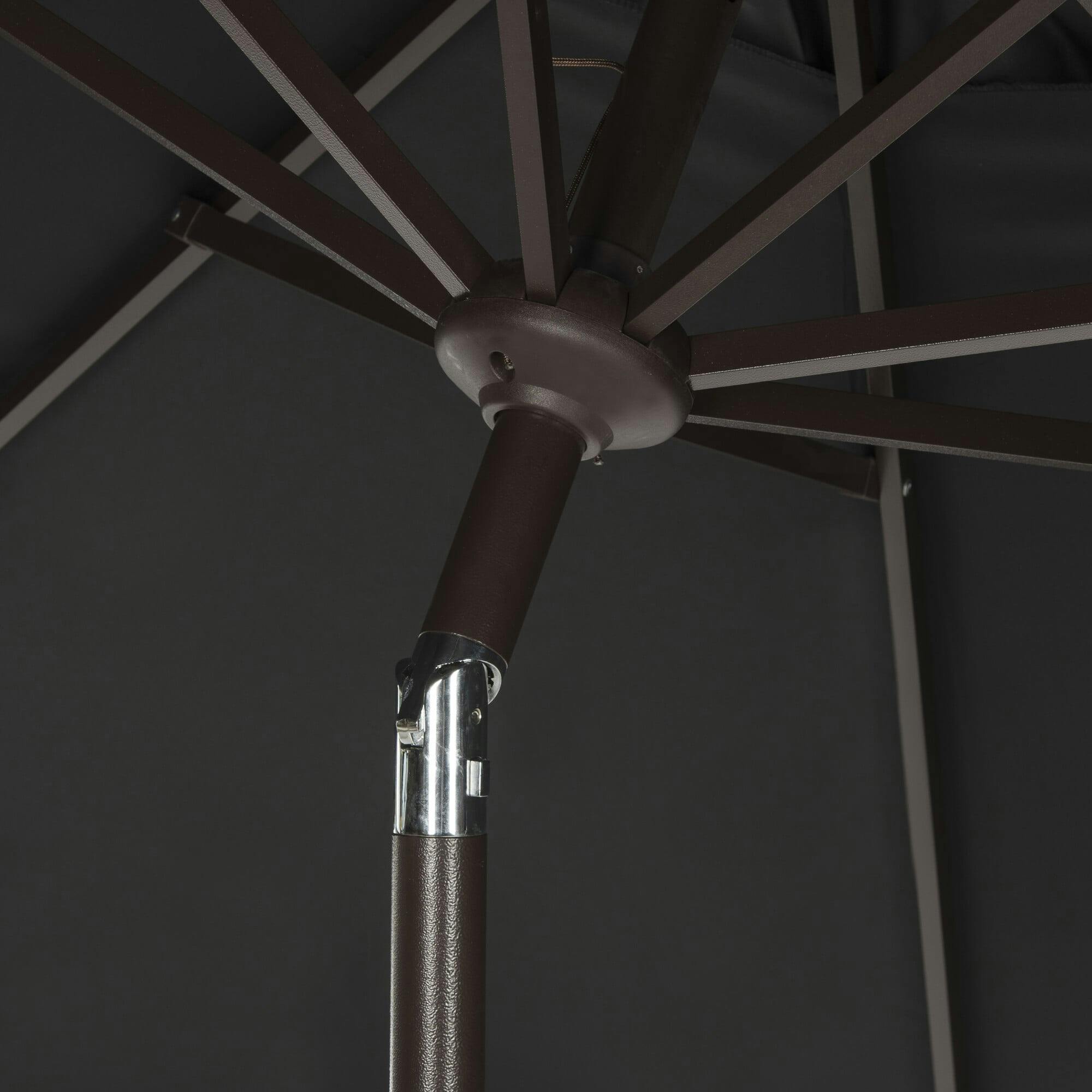 UV-Resistant Zimmerman 9' Crank Push-Button Tilt Umbrella