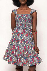 Blossom Dress in Navy Meadow
