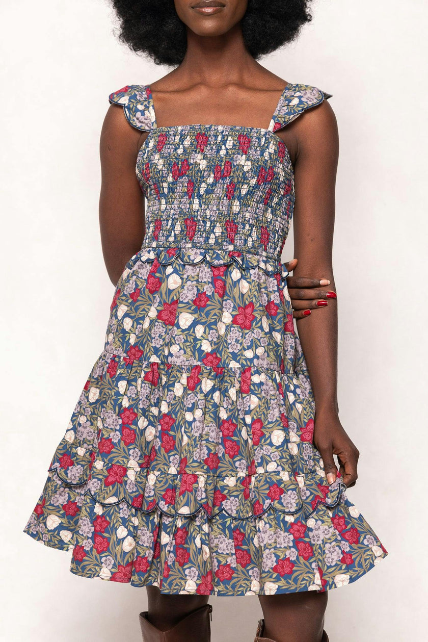 Blossom Dress in Navy Meadow