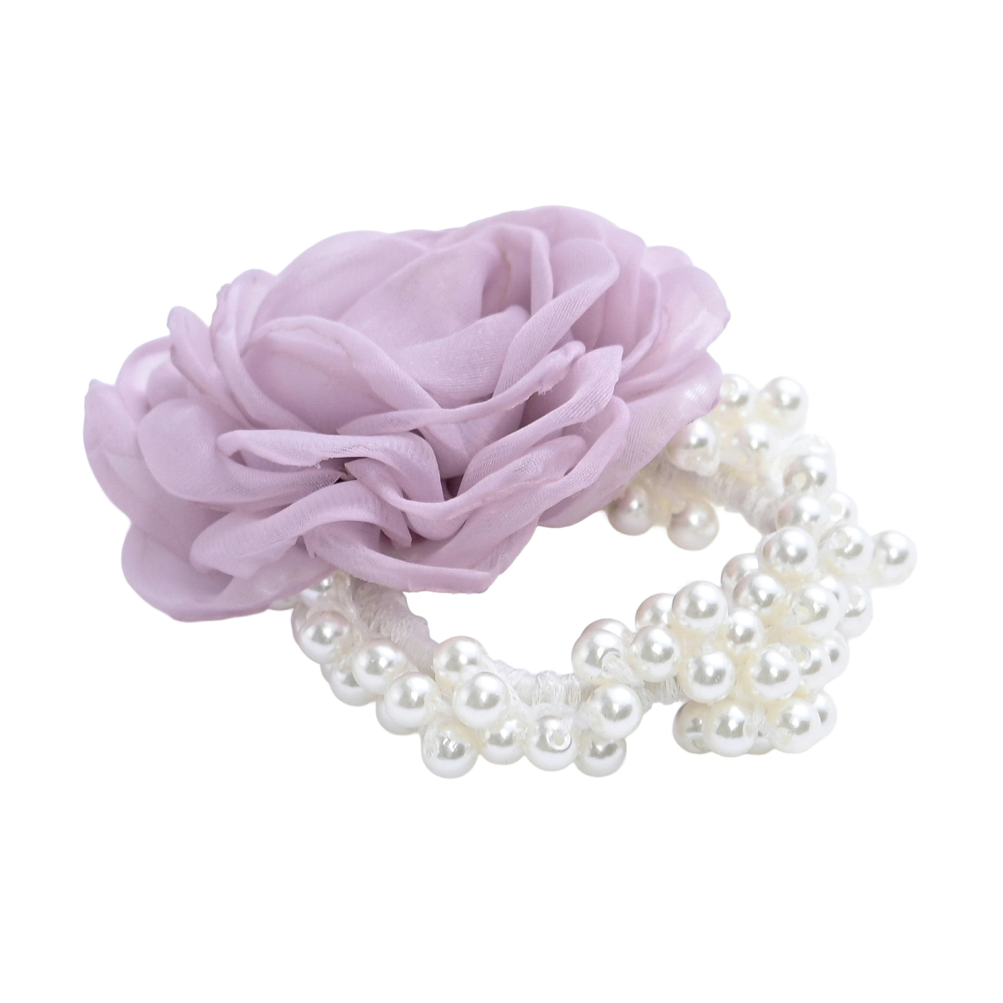 Pearl Petal Scrunchie set