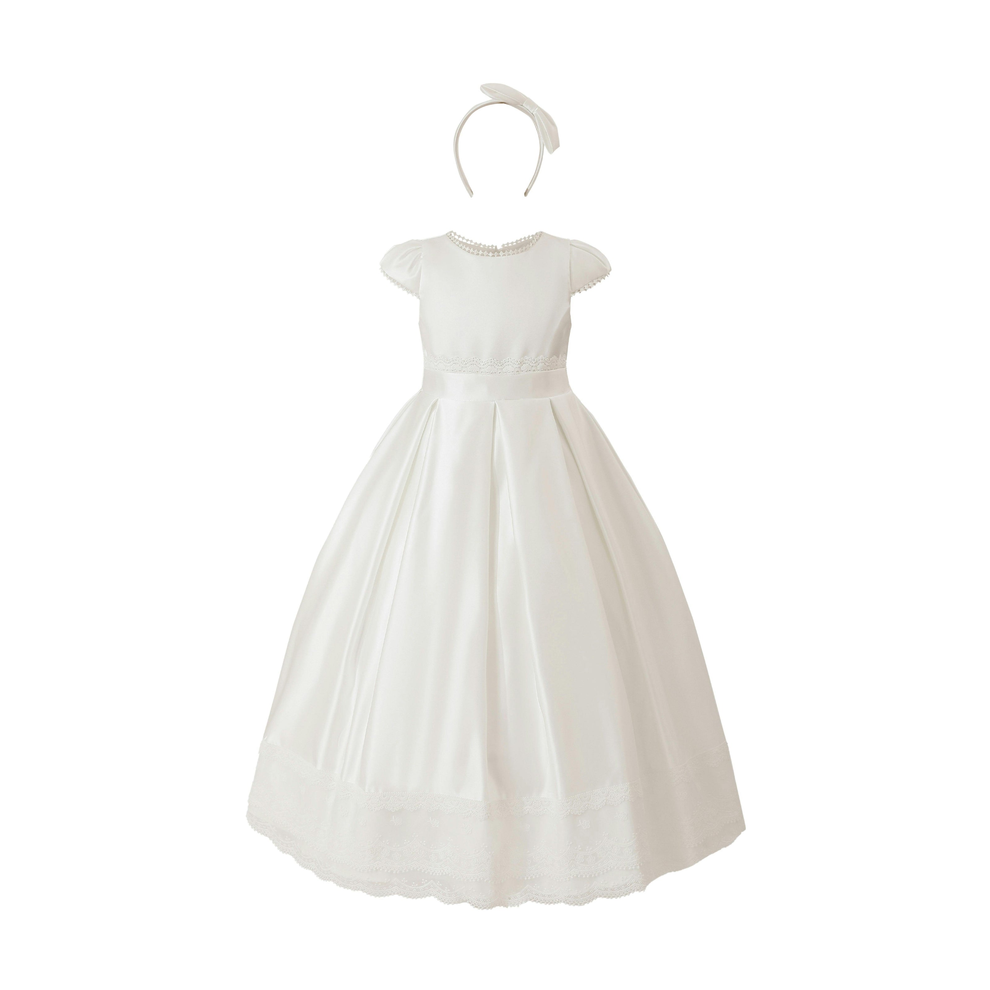 White Pearl-Trim Havenelle Dress