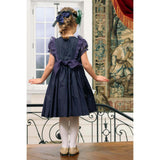 Camelia Navy Cotton Smocked Dress