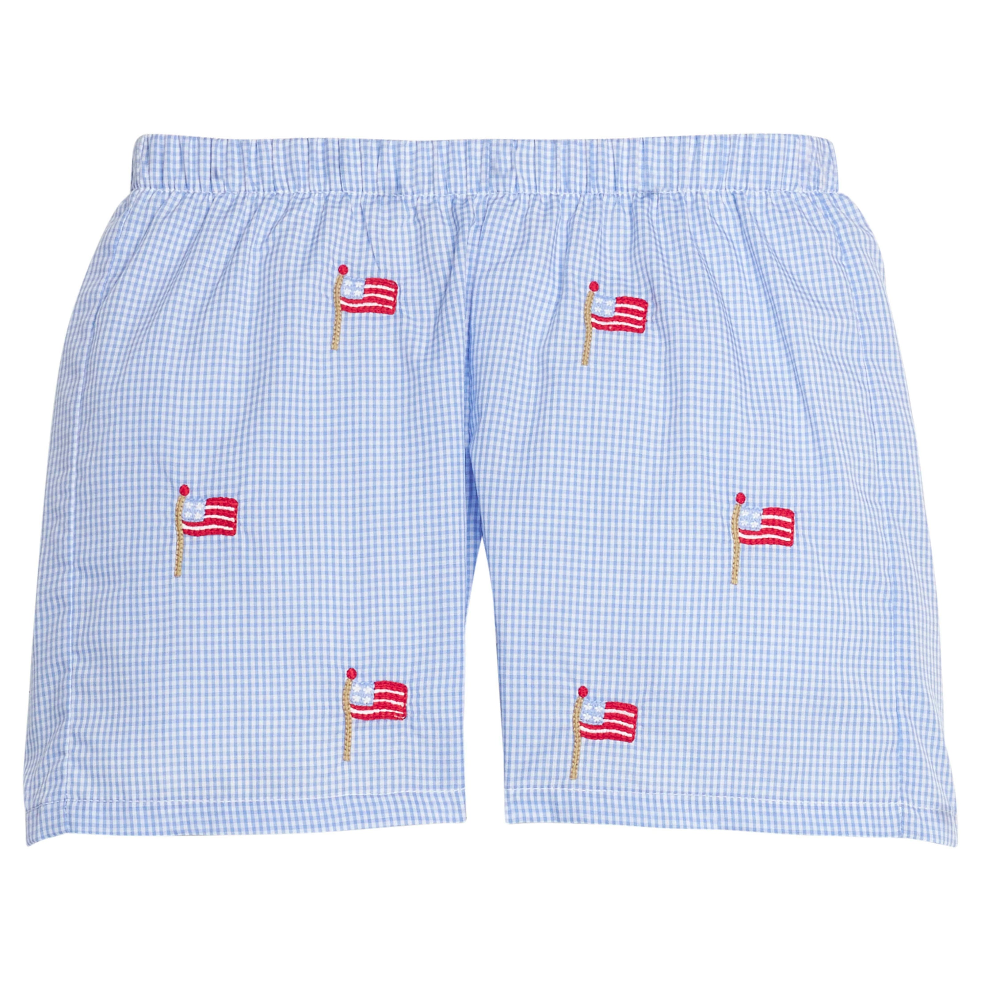 Embroidered Basic Short - Flags