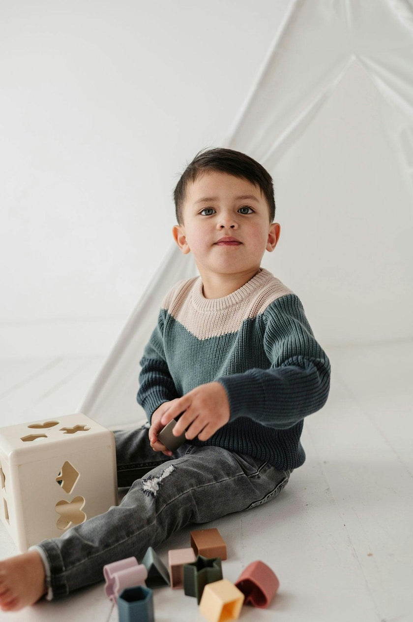 Boy's Colorblock Knit Sweater