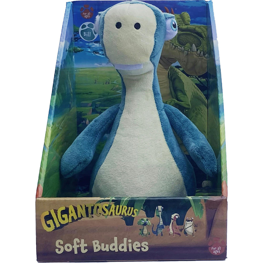 Gigantosaurus: 10" Soft Plush - Bill - Blue & White Huggable Dino