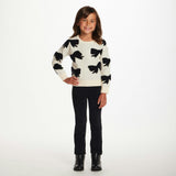 Kids Sweater & Legging Set | Cream Bow