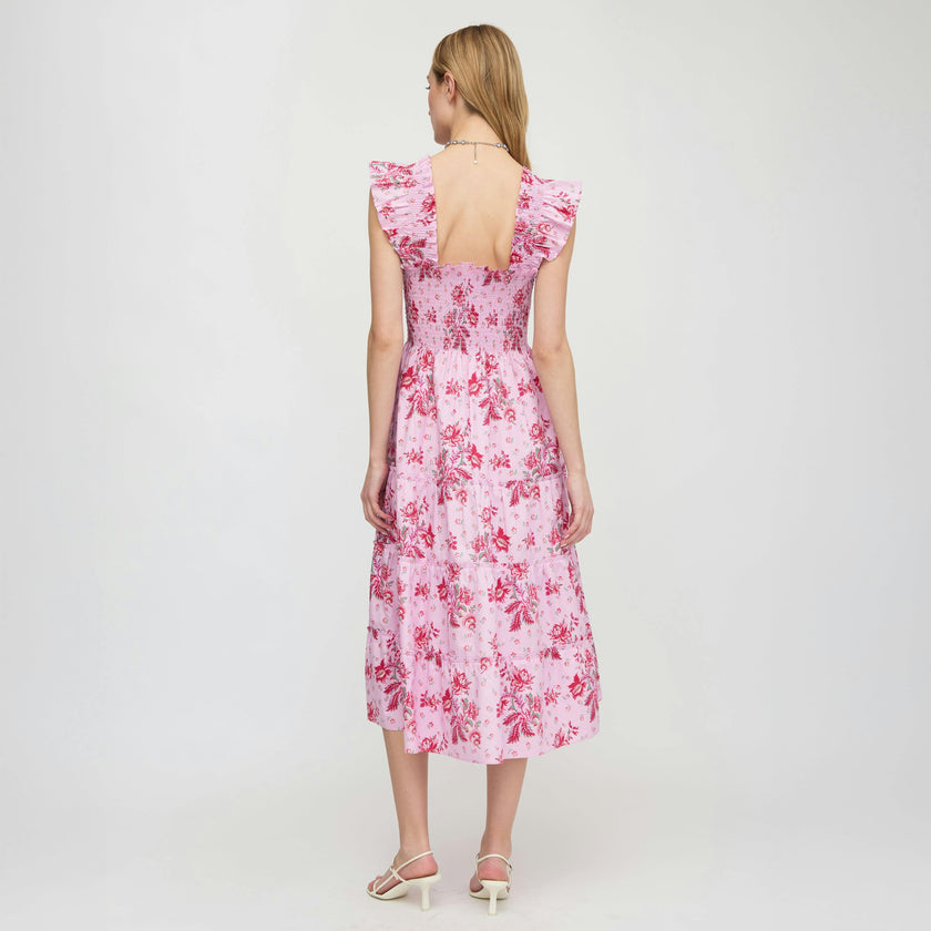 The Ellie Nap Dress - Pink Delft Bouquet