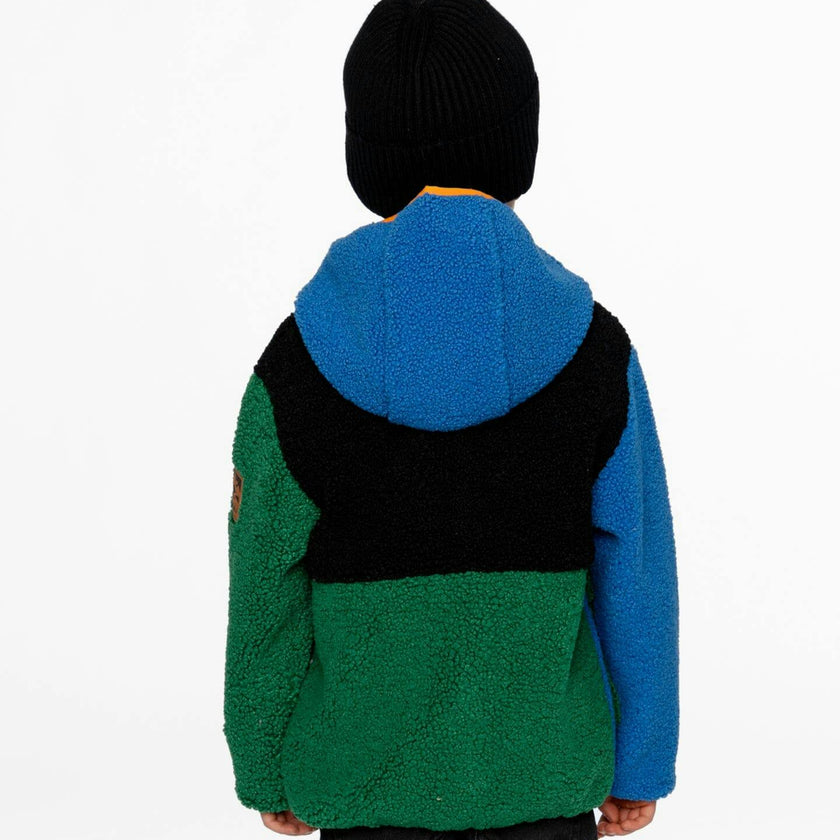 Sherpa Jacket Blue Colorblock