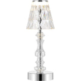 Lillian 12.75" Classic Acrylic Rechargeable Integrated Portable LED Table Lamp