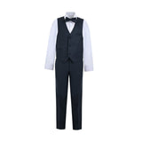 Gray Serge Formal Vest & Bow Tie Suit Set