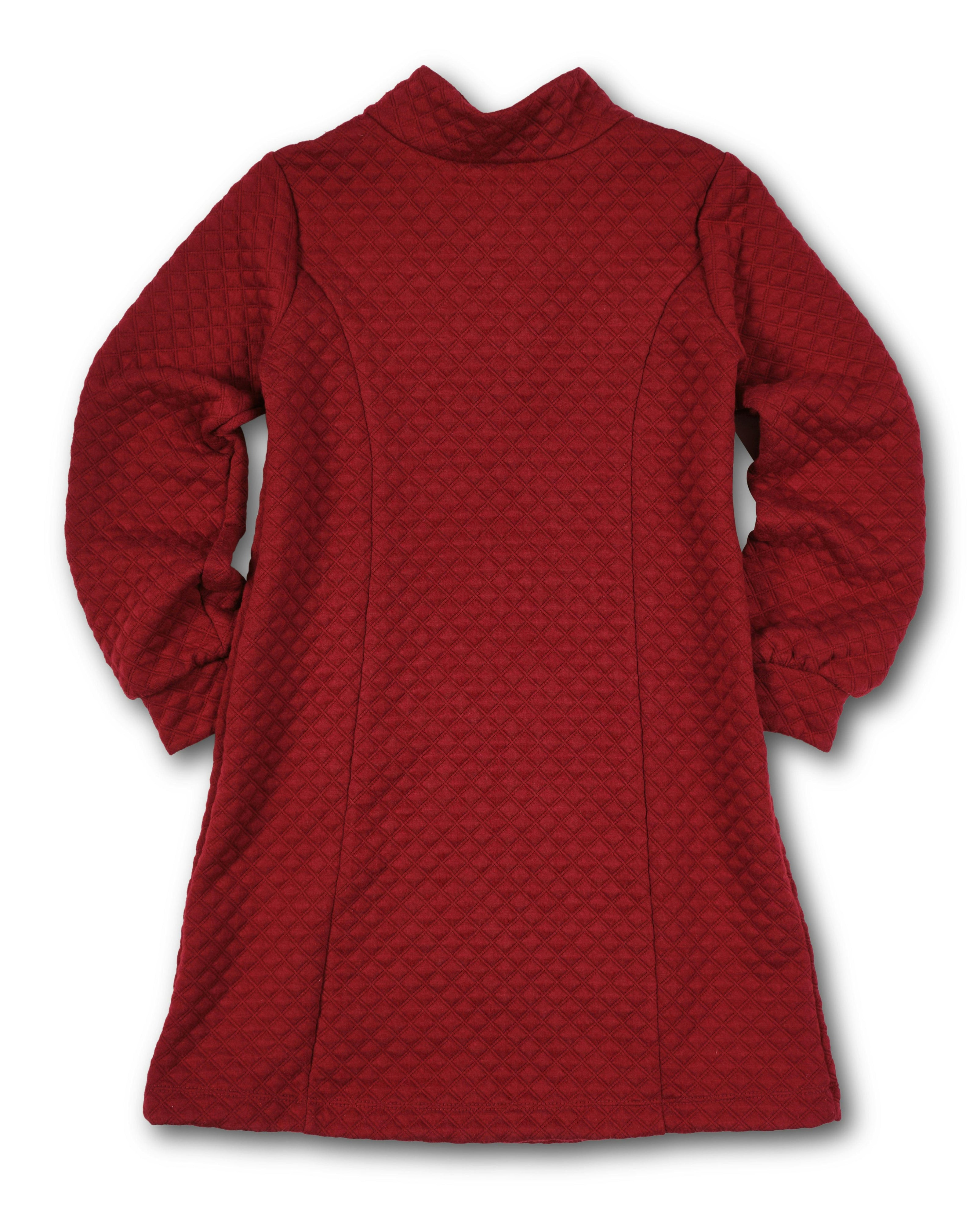 Quilted Knit Dress With Buttons