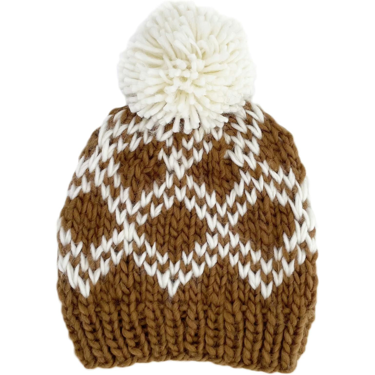 Diamond Faire Isle Hat - Walnut