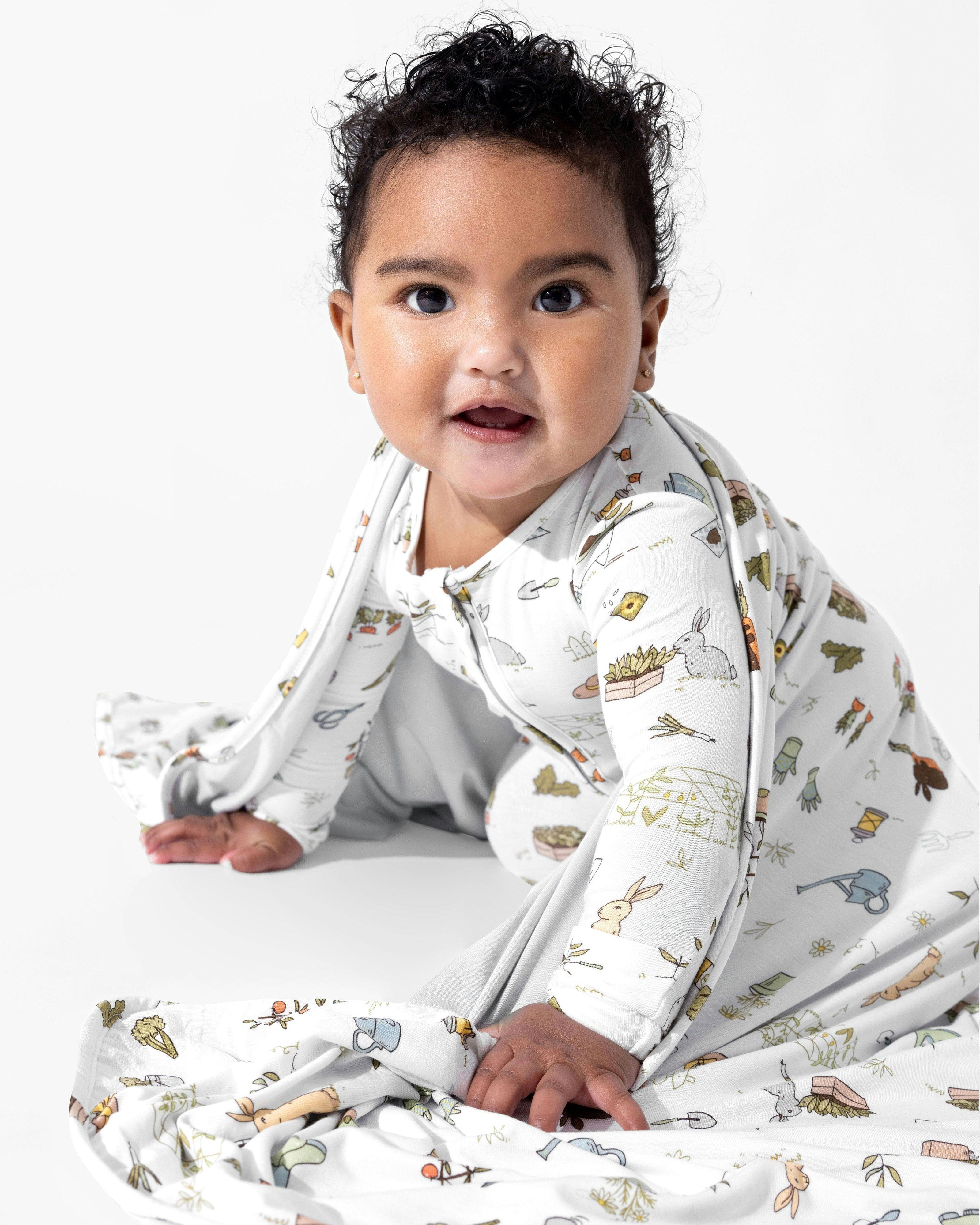 Bunny Garden Bamboo Convertible Footie