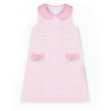 Houndstooth Dress with Bow Pockets