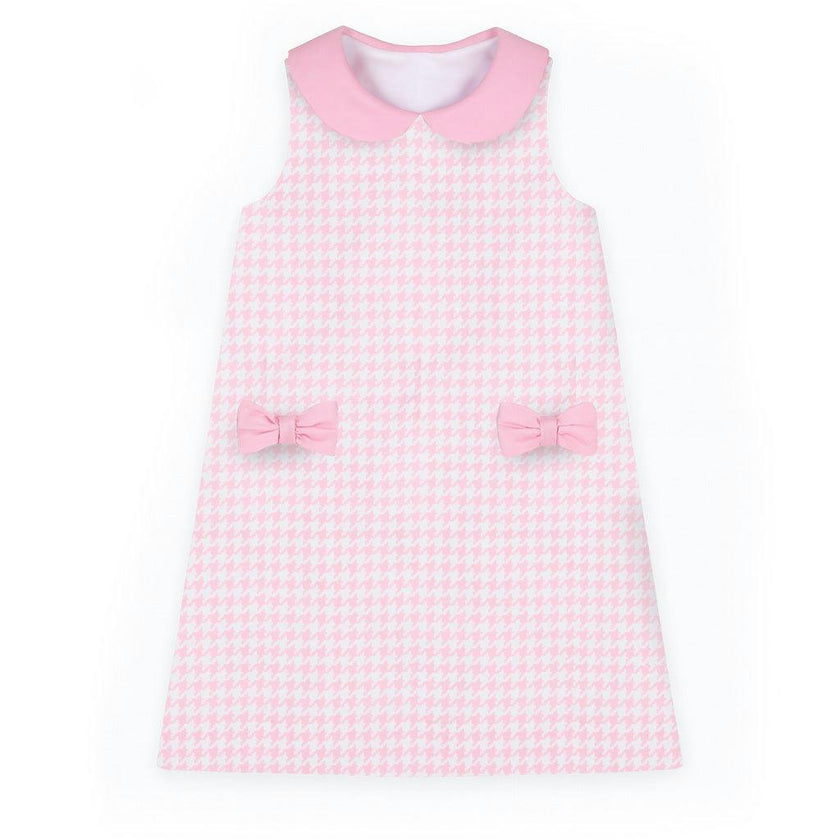 Houndstooth Dress with Bow Pockets