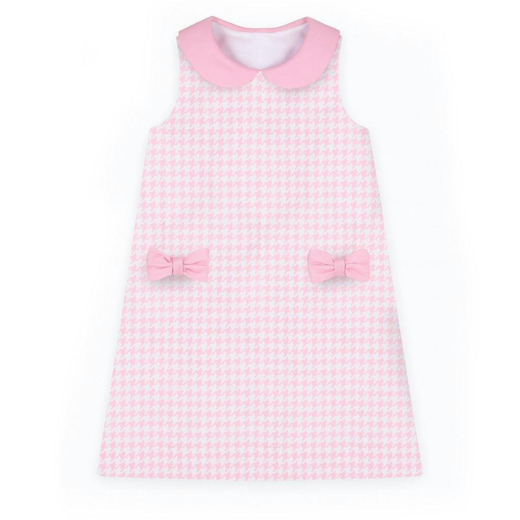 Houndstooth Dress with Bow Pockets