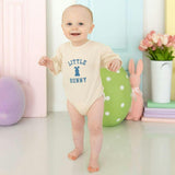 Little Steel Blue Easter Short Sleeve Romper
