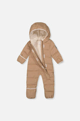 Baby Cloud One Piece Snowsuit Adapted For Car Seats Beige
