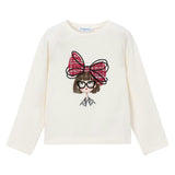 White Cartoon Bow Tee