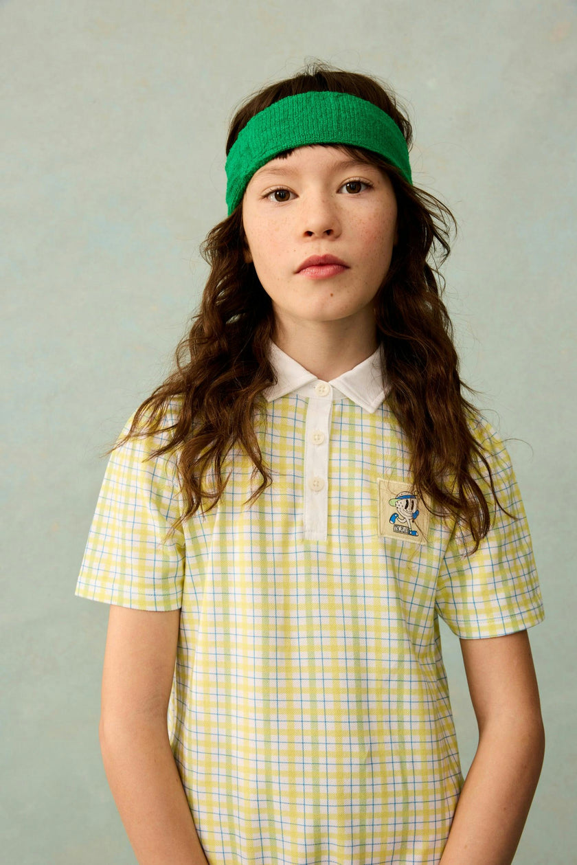 Play Polo Dress in Patch Plaid