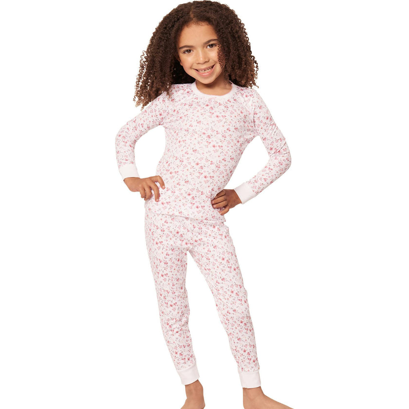 Kid's Pima Snug Fit Pajama Set in Dorset Floral