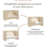Moab 3-in-1 Convertible Crib in Taupe / Ash