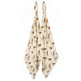 Owl Bamboo Muslin Two-Piece Burp Cloth Set