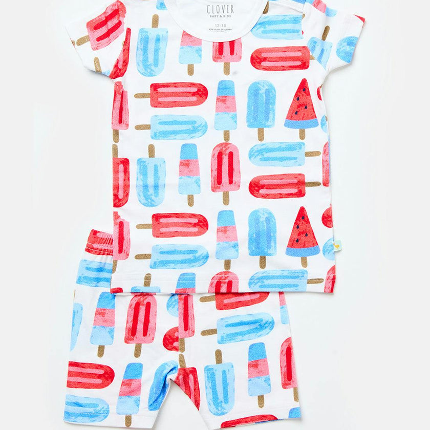 Shorts Pajama Set - Popsicles