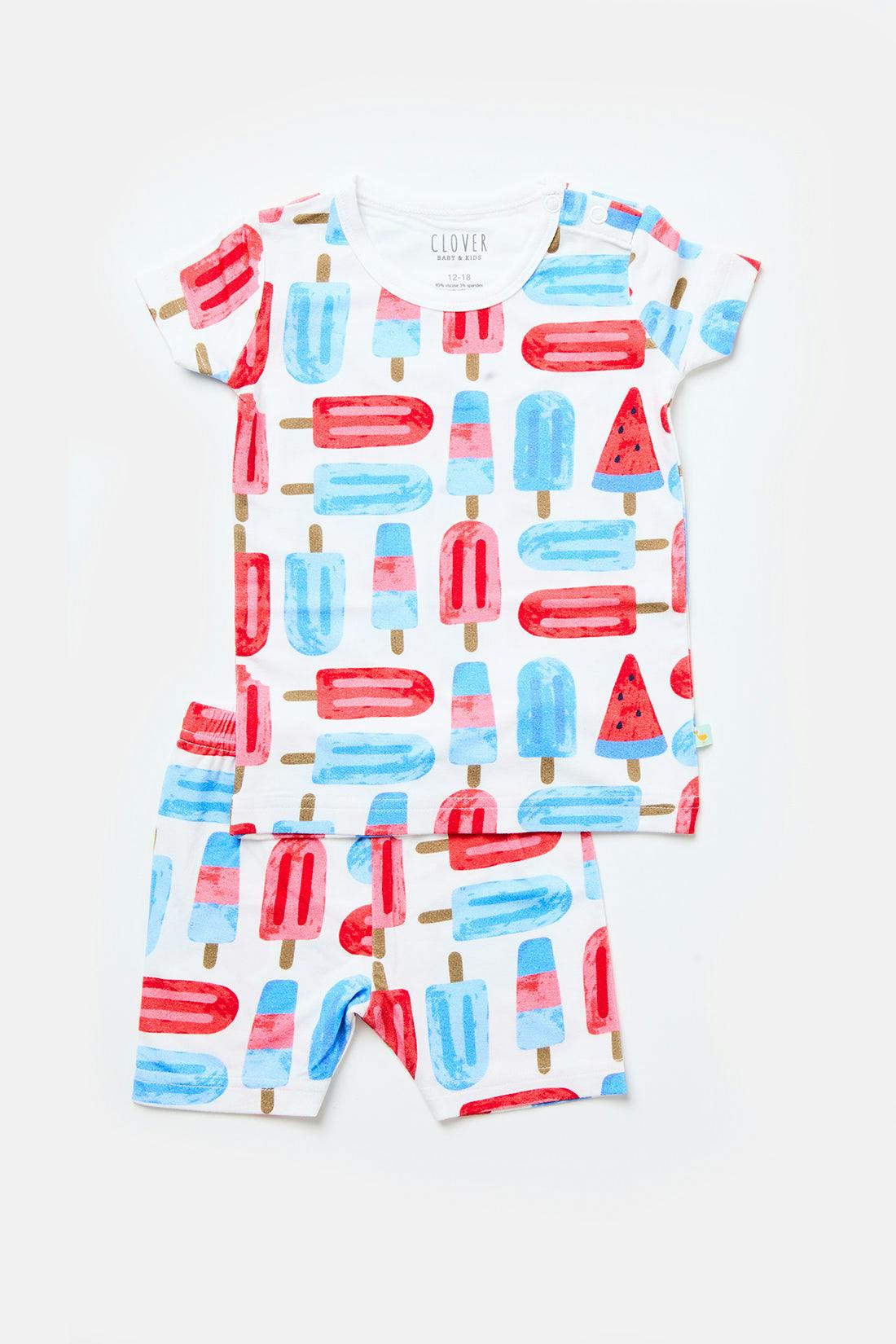 Shorts Pajama Set - Popsicles