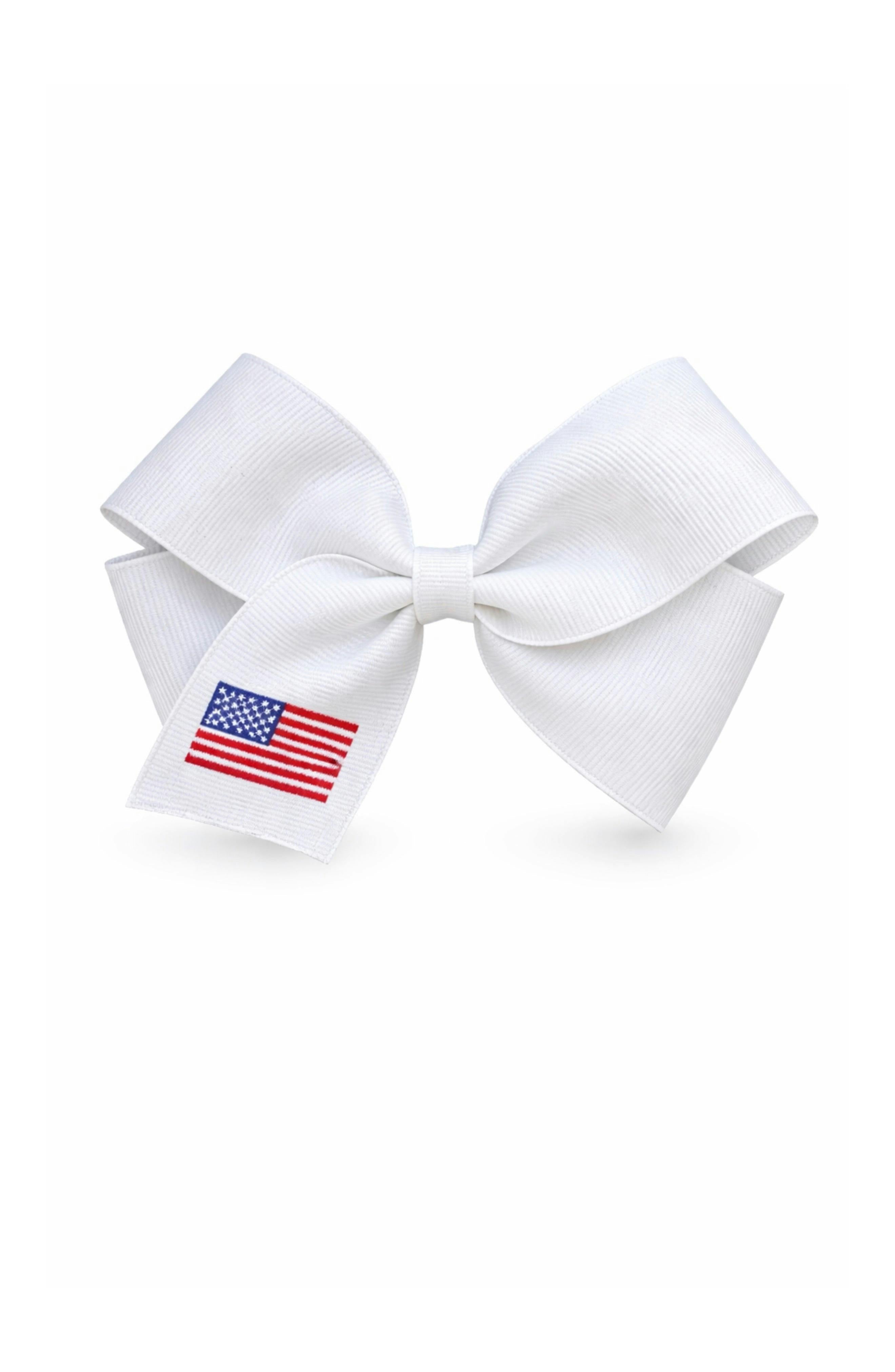 American Flag Hair Bow