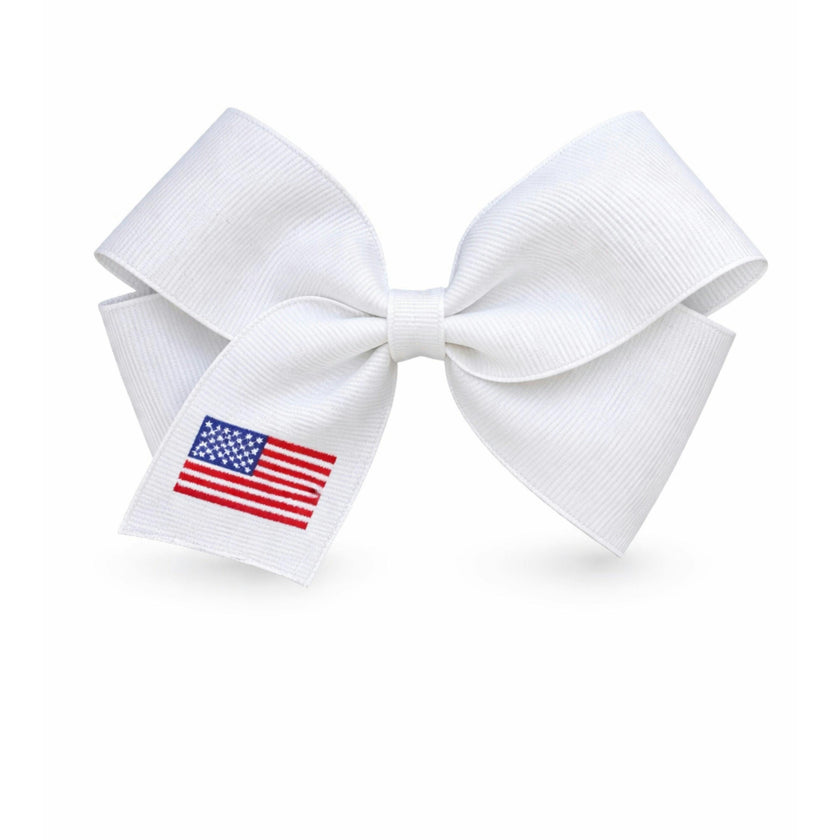 American Flag Hair Bow