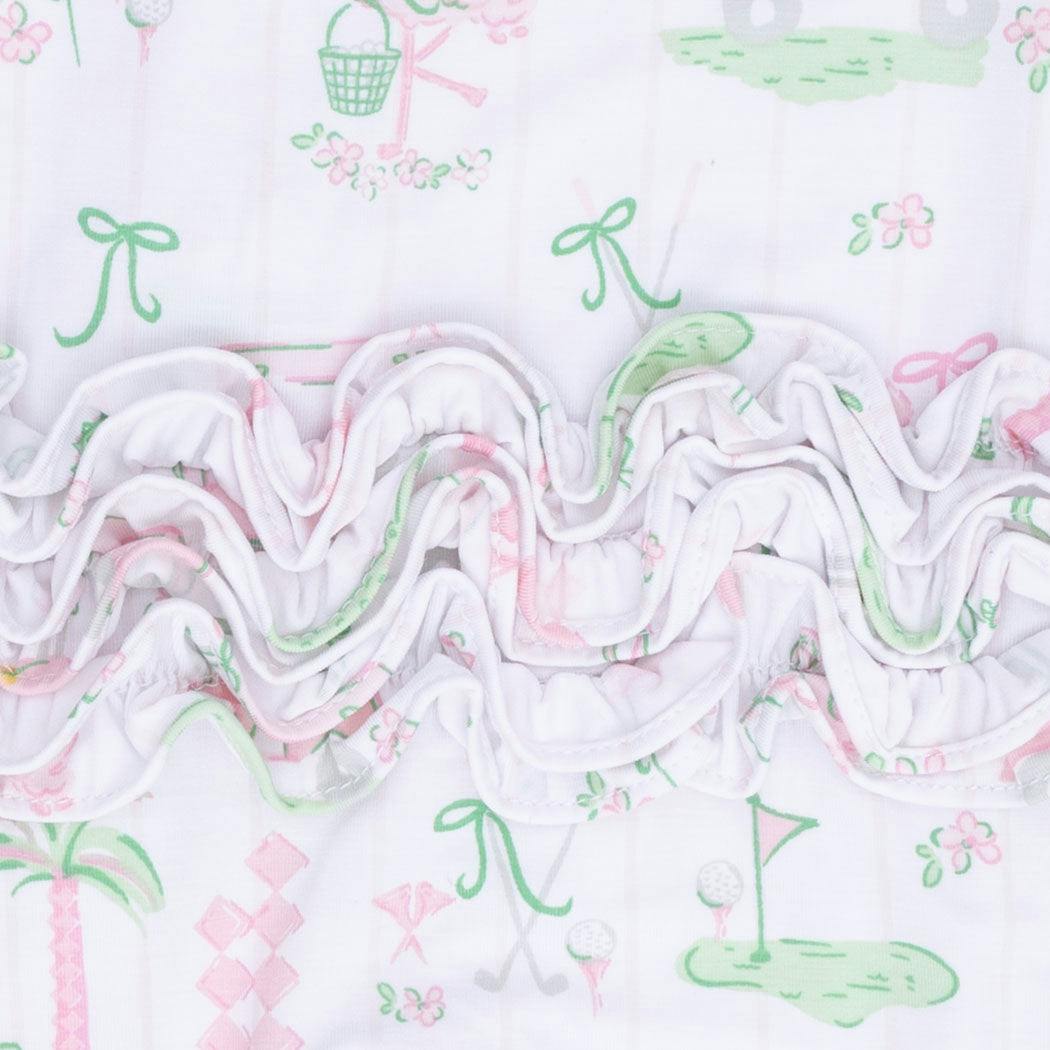 Pretty Golf - 2 Way Ruffle Back Zipper Footie