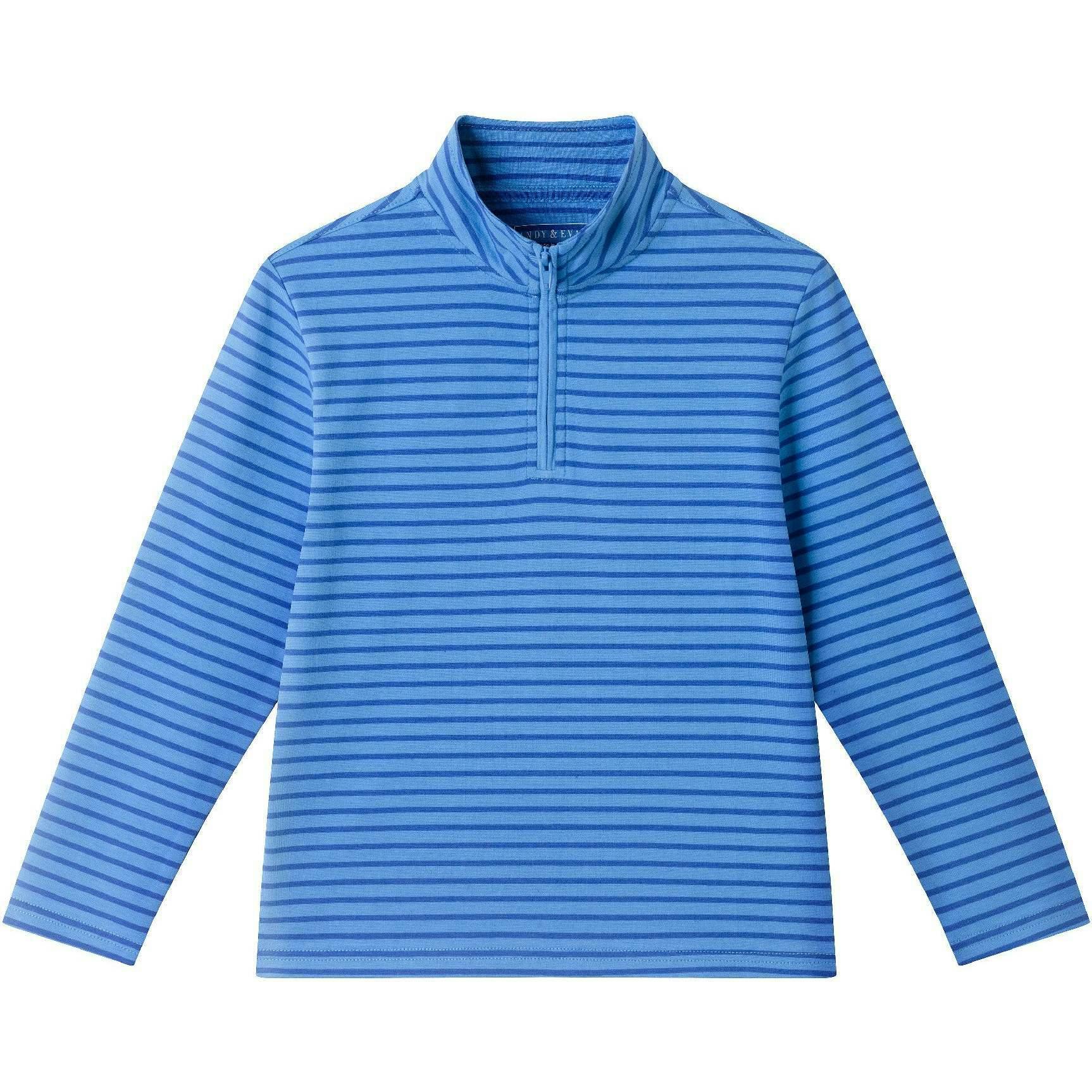 Kids Quarter Zip Stripe Pullover