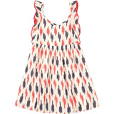 Daphne Ikat Flutter Sleeve Print Dress, Multi