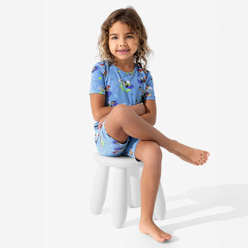 Powerpuff Girls Mojo Jojo Showdown Bamboo Kids Pajama Short Set