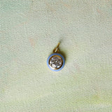 Blue Enamel Bezel Charm