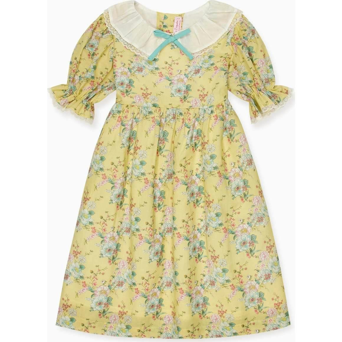 Yellow Floral Willow Girl Dress