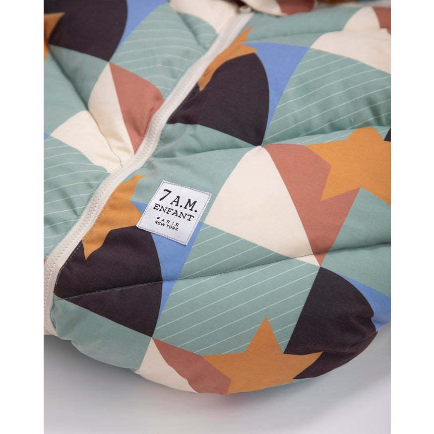 Print Zipped Puffy Car Seat Cocoon
