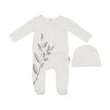 Blooming Leaves Footie and Beanie Set