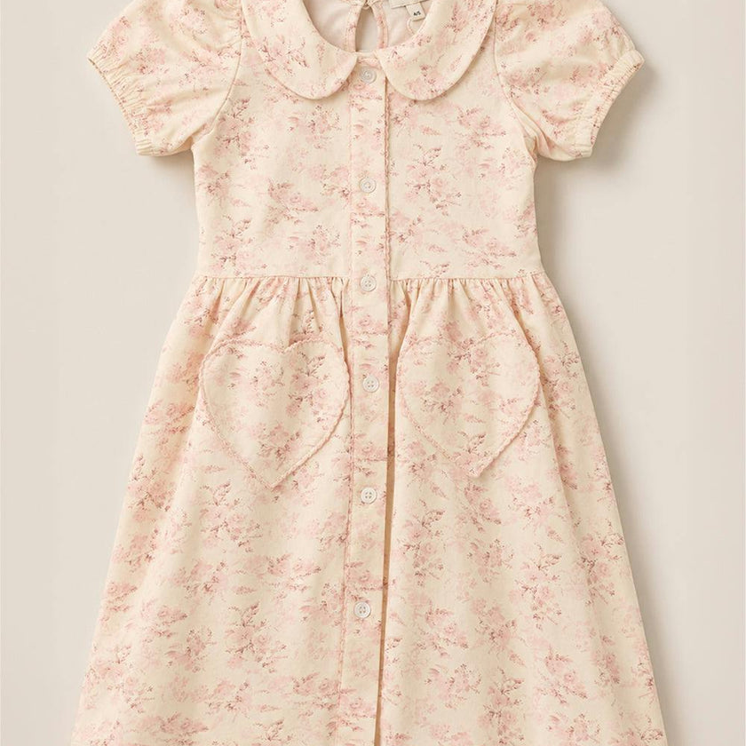 Mini Alayna Play Dress in Banana Creme Aquarelle Fleur