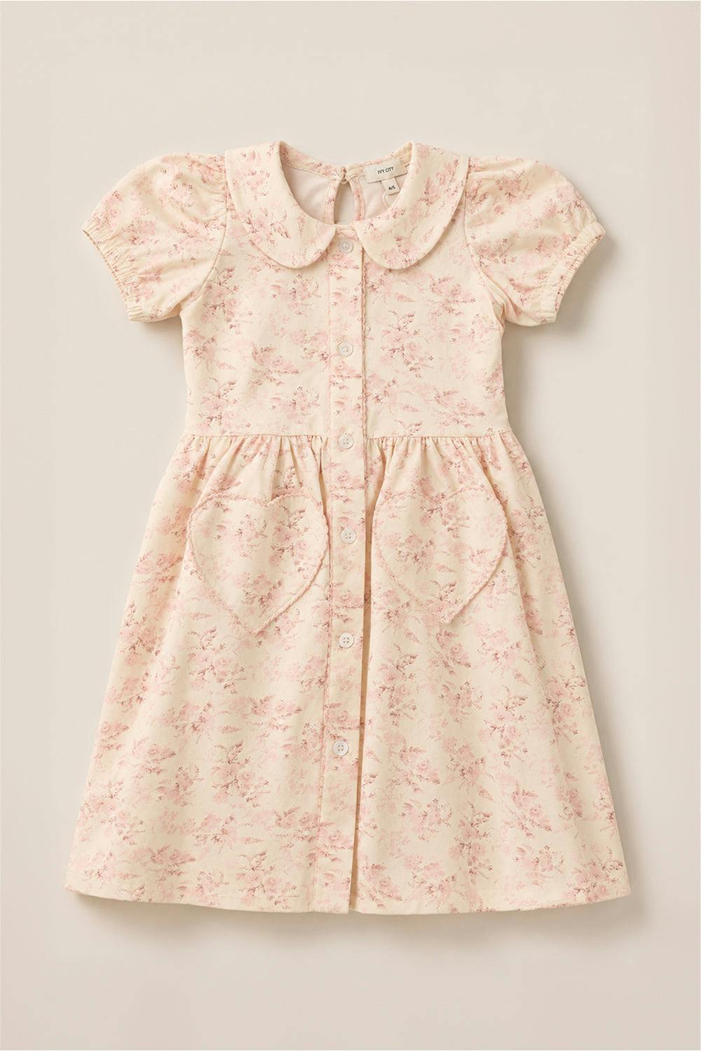 Mini Alayna Play Dress in Banana Creme Aquarelle Fleur