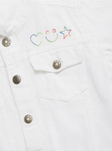 "mini" White Denim Jacket