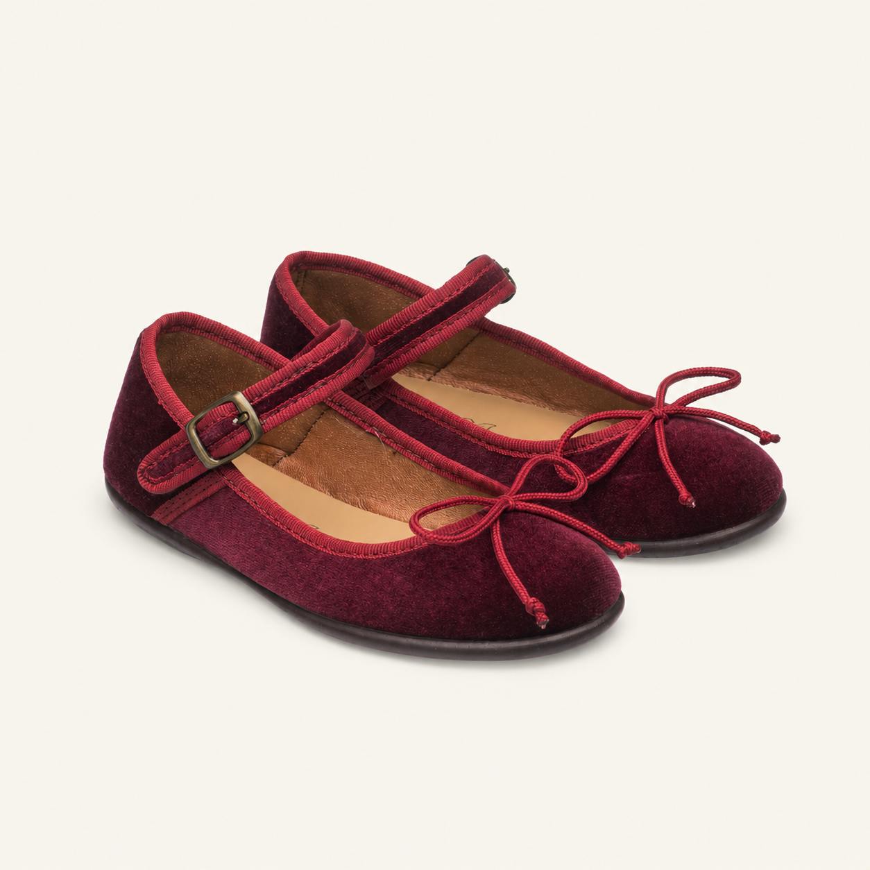 Ellis Velvet Ballet Flat | Garnet