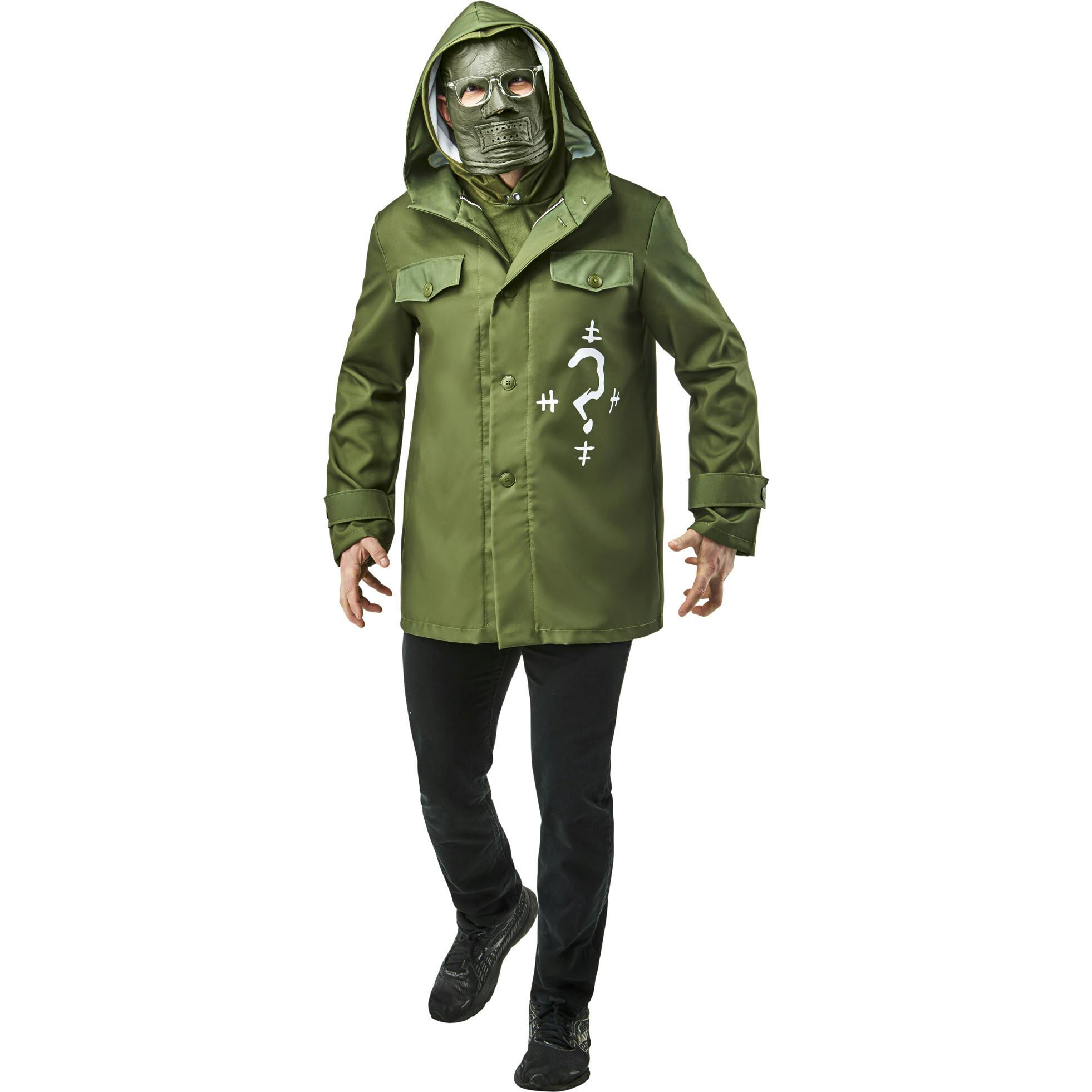 Men's The Batman Riddler Costume Top and Mask Set - Deluxe
