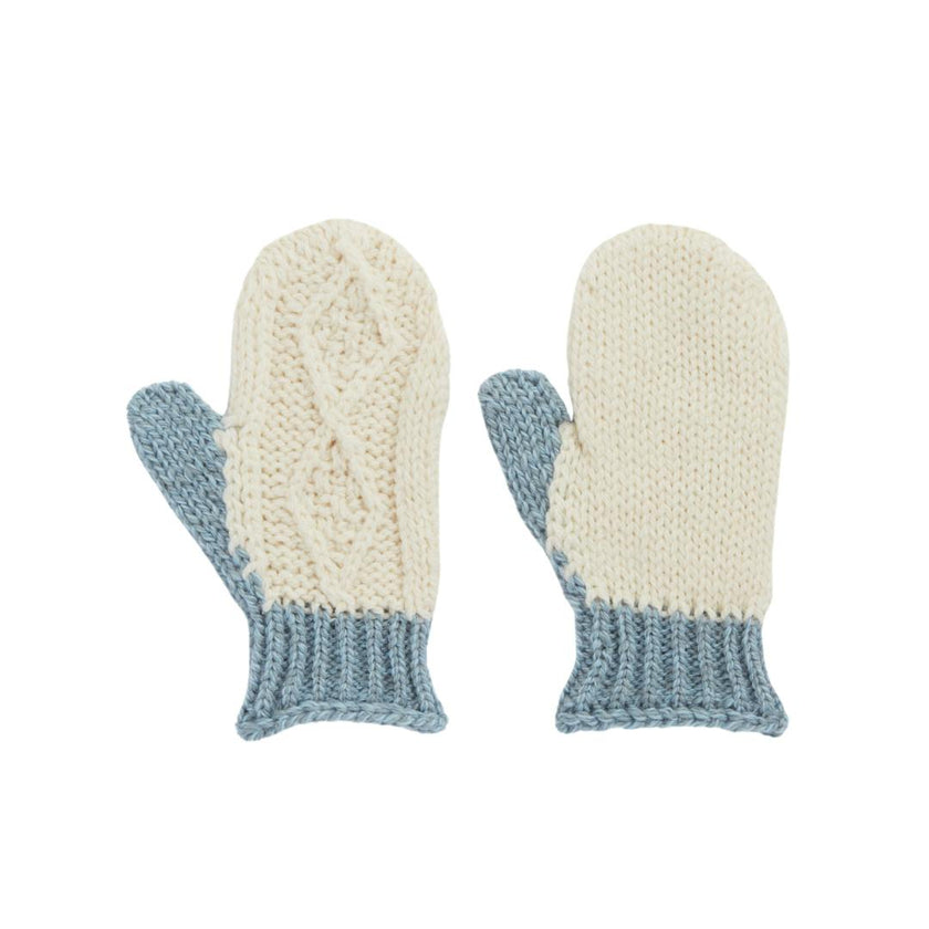 Finchley Merino Mittens - Sky Blue
