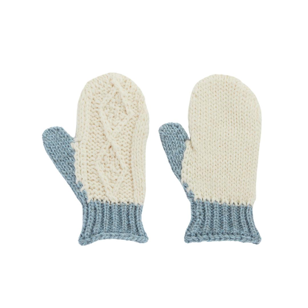 Finchley Merino Mittens - Sky Blue