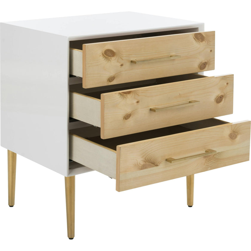 Vanda 3-Drawer Beetlewood Side Table